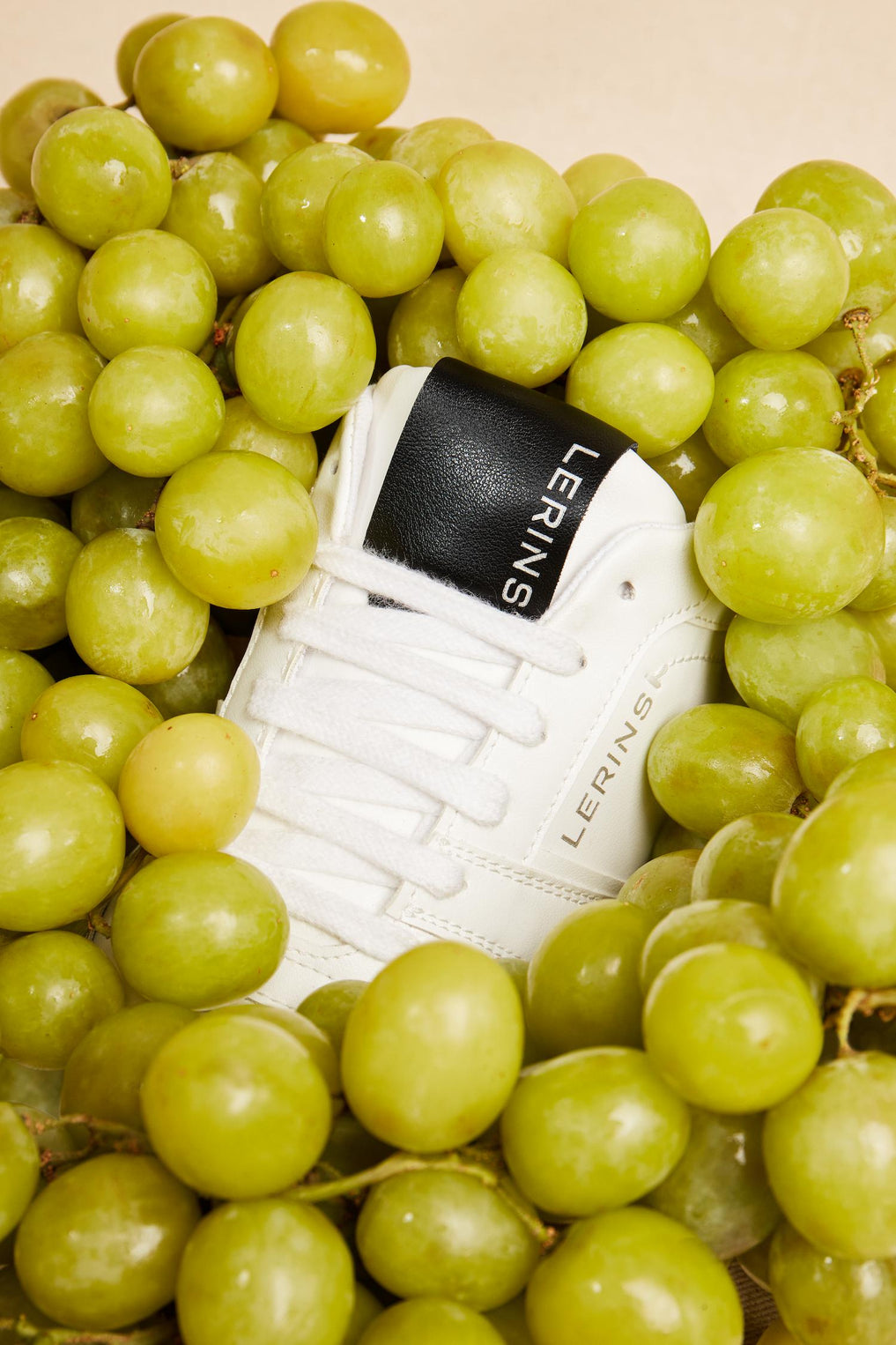 Lerins London sustainable Vegea grape vegan leather sneaker
