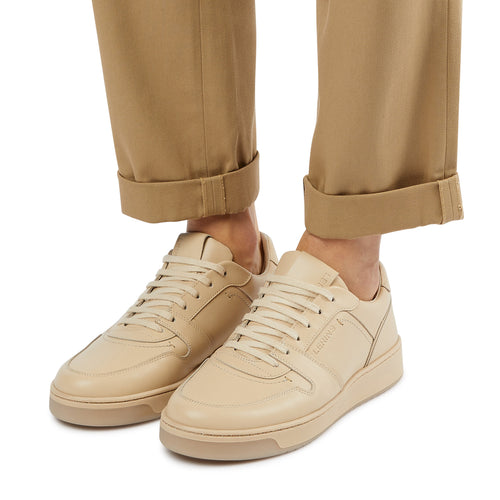 Men's Palm premium leather sneakers | ecru