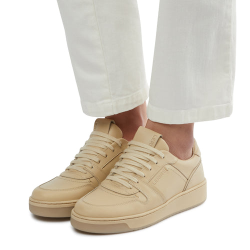 Women's Palm premium leather sneakers | ecru
