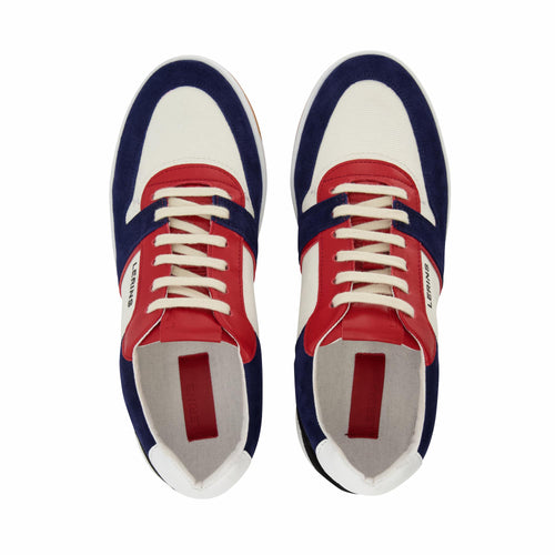 Men's Palm suede & recycled sea plastic | navy red