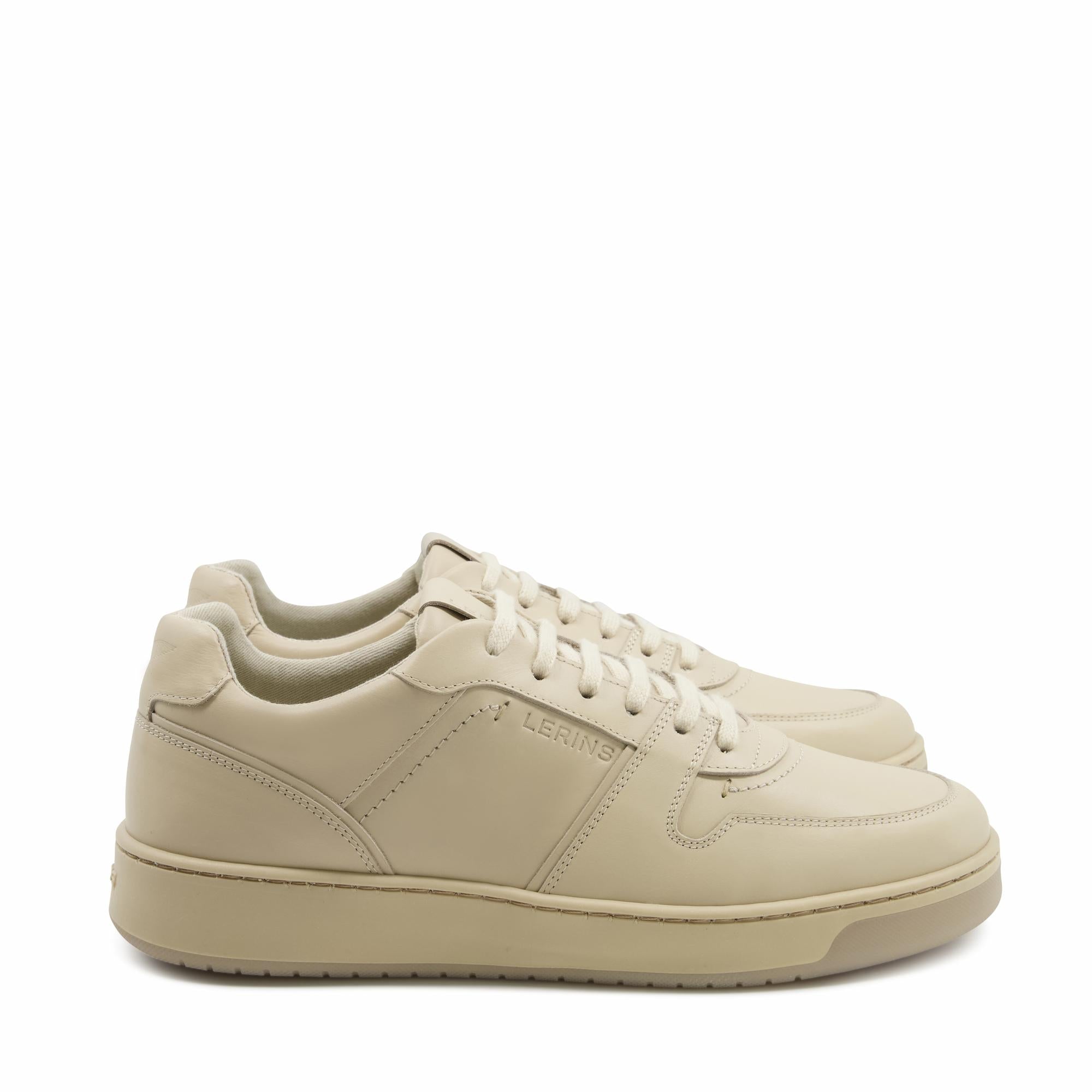Women's Palm premium leather sneakers | ecru
